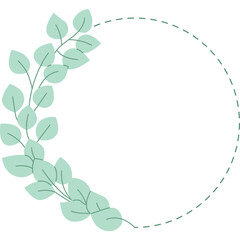 Fototapeta premium eucalyptus floral wreath