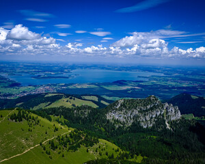 Hike to Kampenwand, Chiemgau.
View to Chiemsee