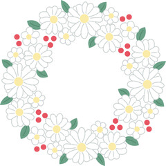 spring flowers floral wreath