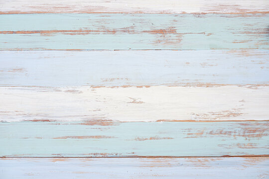 Old vintage white and light blue wood texture for backgrounds