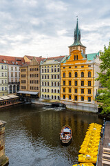 Fototapeta premium The Vltava River view in Prague City