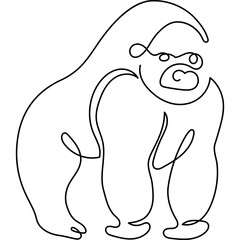 gorilla lined animal