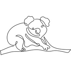 koala lined animal