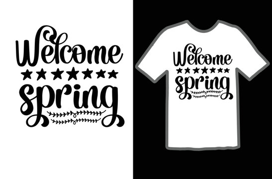 Welcome Spring Svg Design