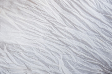 Fototapeta na wymiar Crumpled fabric texture, white cloth for background