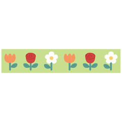 flowers spring washi tape