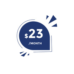 23 dollar price tag. 23$ dollar USD price symbol. price 23 Dollar sale banner in USD. Business or shopping promotion marketing concept
