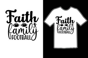 Faith family football svg design