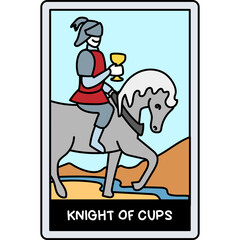 Obraz premium knight of cups tarot card