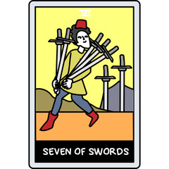 seven of swords tarot card