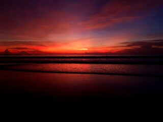 sunset over the sea