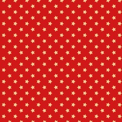 Starry seamless pattern. Pattern with stars on red background. Stars pattern. Stars ornament