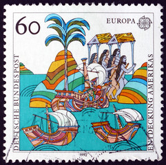 Postage stamp Germany 1992 Discovery of America, Anniversary