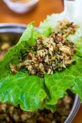 Cantonese traditional custom dishes, Baosheng, lettuce and rice