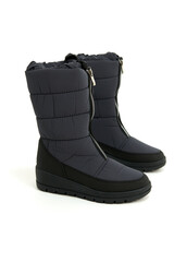 Long women's boots. On a white background. side view.