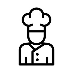 chef line icon illustration vector graphic 