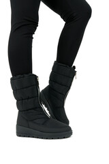 legs in black shoes isolated on white background