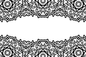 Clip art with abstract black tribal border