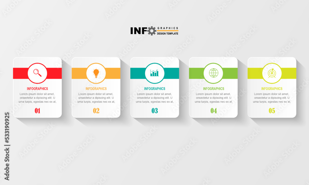 Fototapete business data visualization. process chart. abstract elements of graphs, diagrams with steps, option
