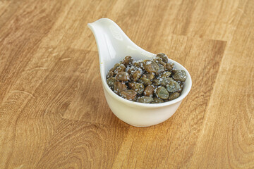 Delicous Spanish Hamon slices pork meat