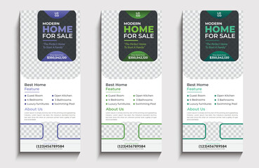 Real estate roll up banner template for company promotion 