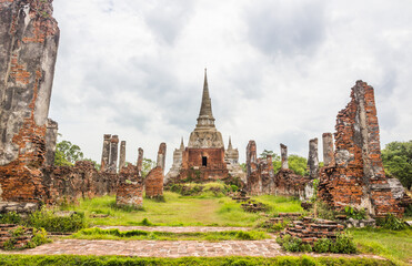 Wat Phra Sri Sanphet Temple, Ayutthaya, Thailand - obrazy, fototapety, plakaty