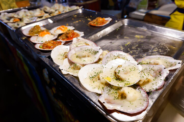  Scallops with cheese , Street food in Thailand