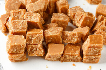 Homemade All butter caramel fudge, sweet food