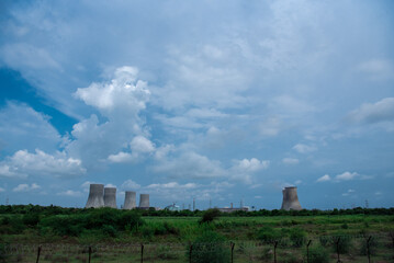 Fototapeta na wymiar power station in the city