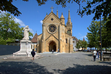 Collégiale church in Neuchatel, Switzerland