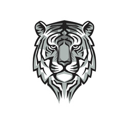 tiger head mascot geometric style