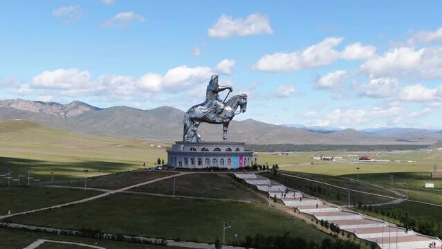Genghis Khan statue horse steel steep mongolia