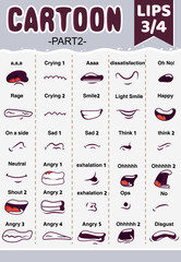 lips3-4 cartoon character talking mouth and lips expressions vector animations part Two.eps
 - obrazy, fototapety, plakaty