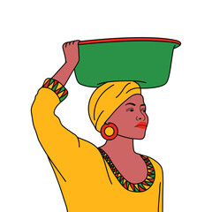 African women hand drawn illustration