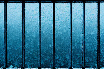 Vertical frozen window panes texture - obrazy, fototapety, plakaty