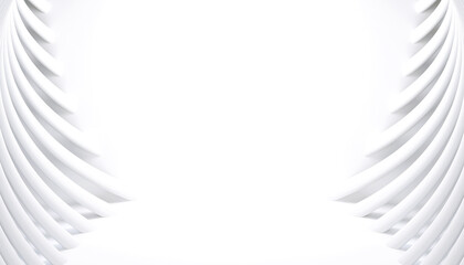 3D abstract white and gray color, modern design background with geometric round shape. 3D render illustration.