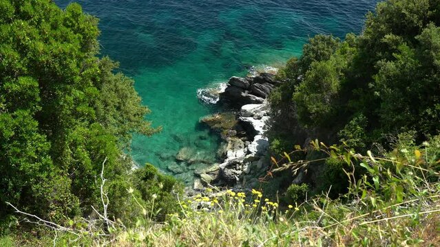 Beautiful landscape near the Torra di l'Osse. Cape Corse, Corsica, France.