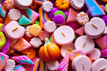 Fototapeta na wymiar Halloween candy, digital art