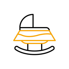 baby carriage icon. Simple element illustration. baby carriage concept outline symbol design.