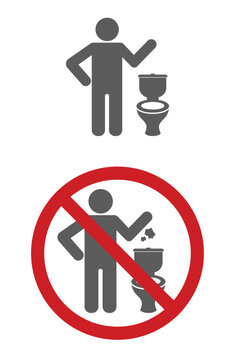 toilen garbage forbidden sign