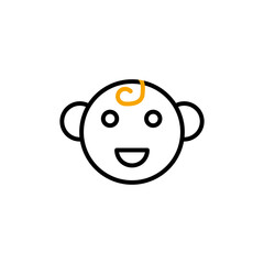 Baby Kid Child icon. Simple element illustration. Baby Kid Child concept outline symbol design.