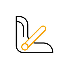 Obraz premium Baby car seat icon. Simple element illustration. Baby car seat concept outline symbol design.
