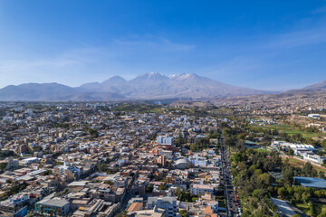 Aerial view of the city of Arequipa