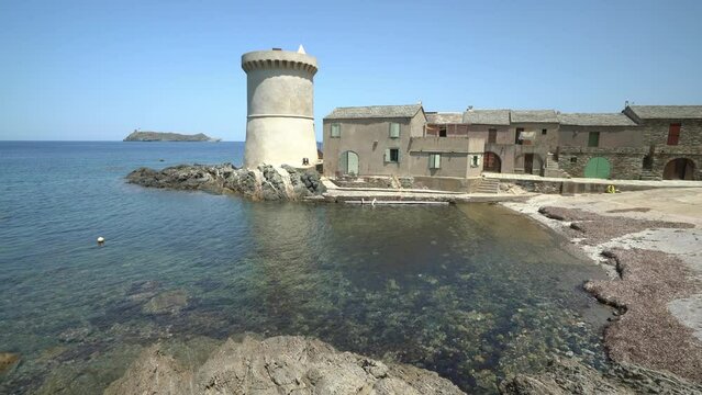 The picturesque village of Tollare on a summer morning, near Ersa, in Cap Corse, Corsica, France.