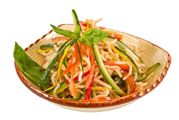 Japan salad with noodles and vegetables
