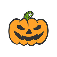 Halloween pumpkin with scary face. Jack o lantern