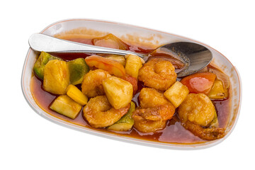 Shrimps with pinneaple