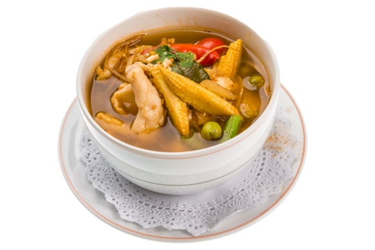 Spicy Thai Chicken and Corn Soup