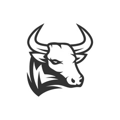 Bull logo vector illustration design, creative and simple design, can uses as logo and template for company.