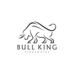 Bull logo vector illustration design, creative and simple design, can uses as logo and template for company.